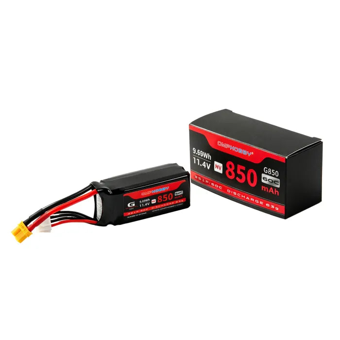 OMPHOBBY M2 V3 PRO & M2 V3 SPORT 11.4V 3S 850mAh 60C HV LiPo Battery