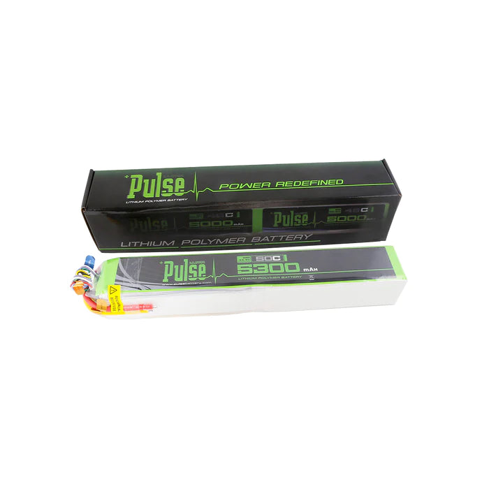 PULSE 5300mAh 50C 44.4V 12S LiPo Battery - No Connector