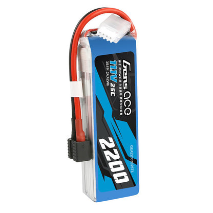 Gens Ace 2200mAh 3S 25C Lipo Battery w/ EC3, Deans, XT60 Adapter