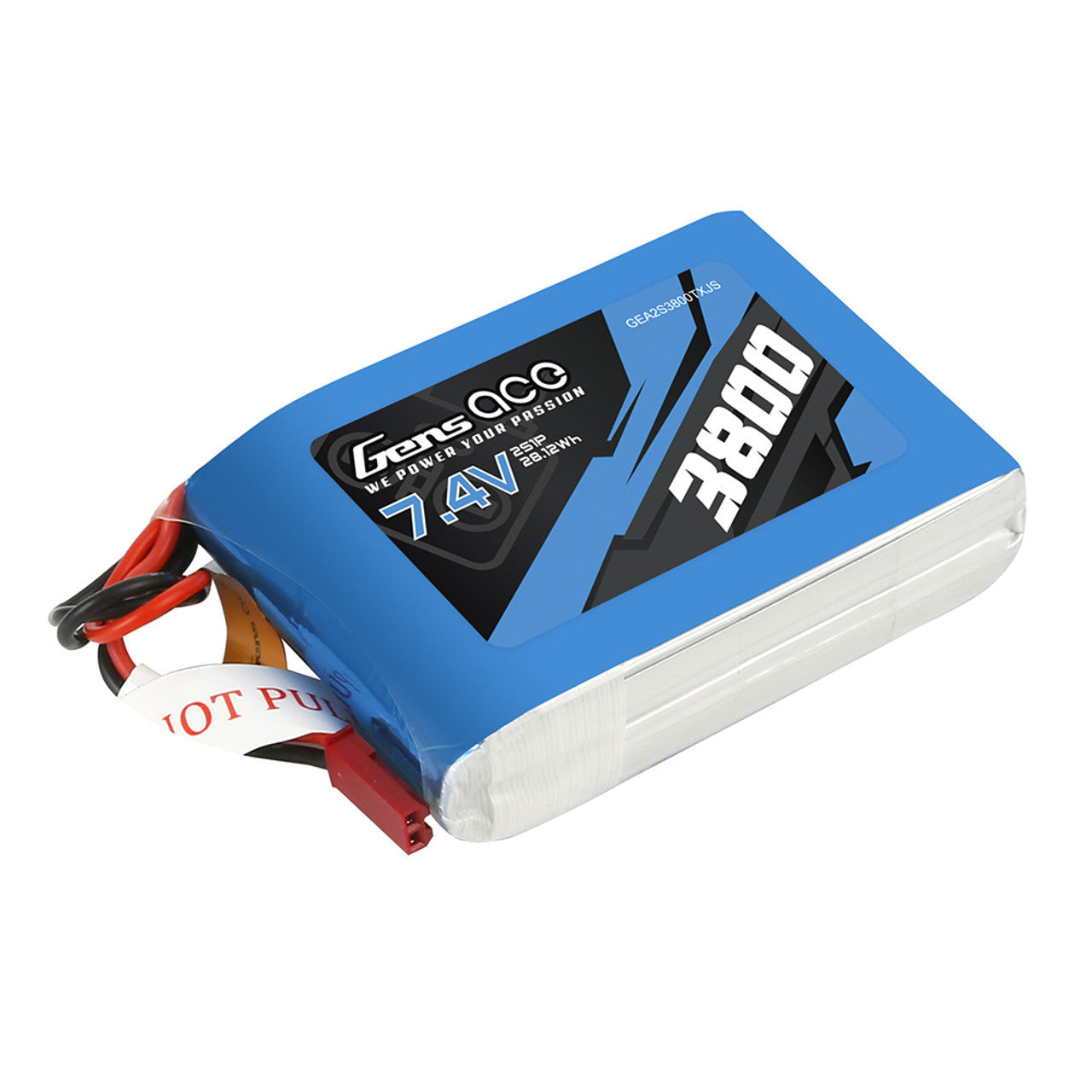 Gens Ace 3800mAh 2S1P 7.4V TX Lipo Battery Pack With JST-SYP