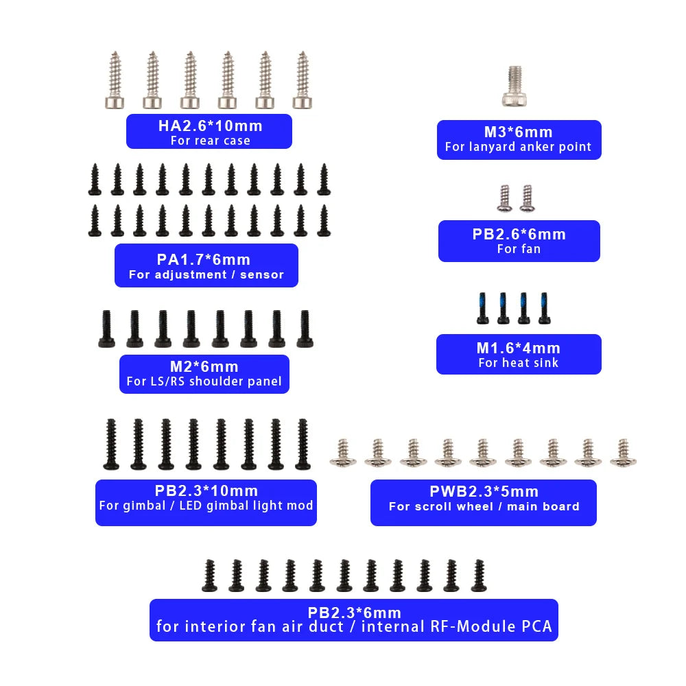 Radiomaster TX16S MK3 Screw Set