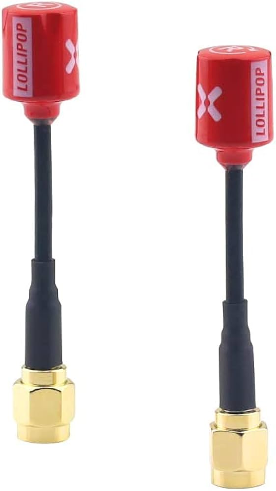 Foxeer 5.8G Micro Lollipop 2.5dBi High Gain Super Tiny Antenna SMA LHCP -  Red