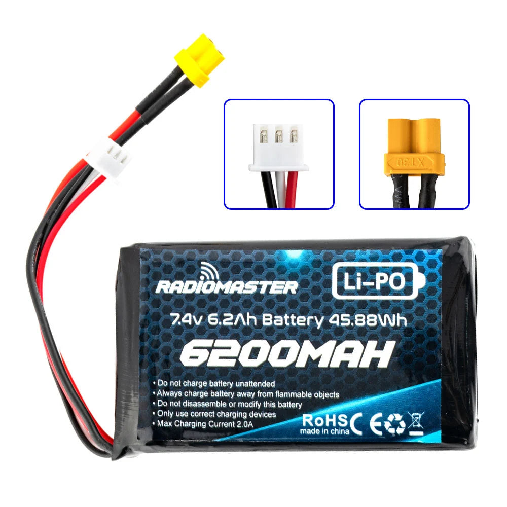 RadioMaster 6200mah 2S Lipo Transmitter Battery (1pc in each TX16S and TX15)