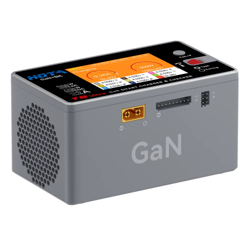 HOTA T8 Ultra 650W 1-8S AC/DC GaN Smart Charger