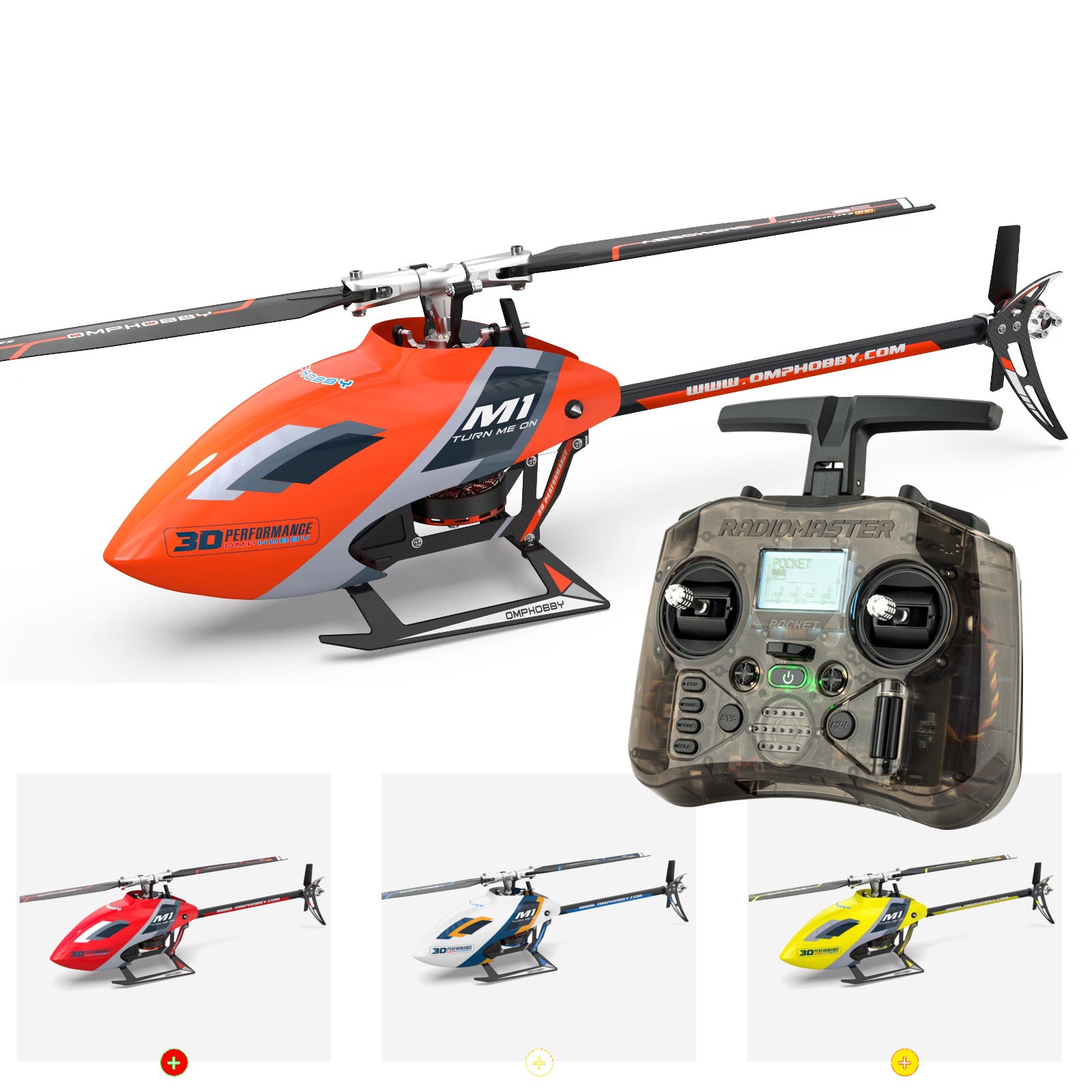 OMP M1 EVO RC Helicopter RTF with Radiomaster Pocket Radio