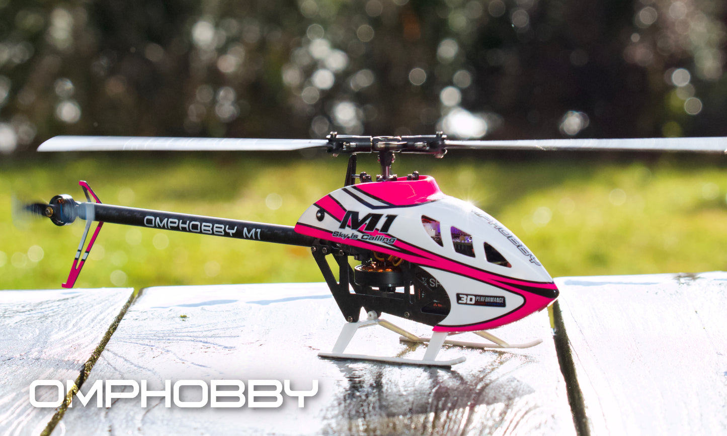 OMPHobby M1 V3 Pro BNF Helicopter (Nebular Pink)