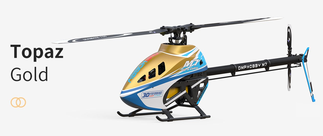 OMPHobby M7 Helicopter Kit (No Blades) - (Topaz Gold)