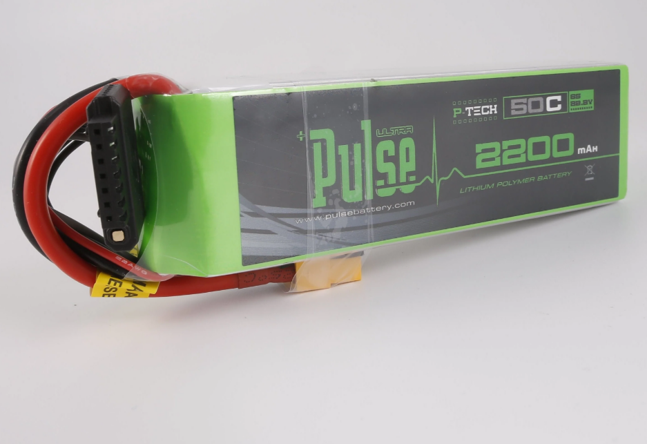 PULSE 2200mah 50C 22.2V 6S P-Tech LiPo Battery - Goblin 380/ Raw 420 /Trex 470