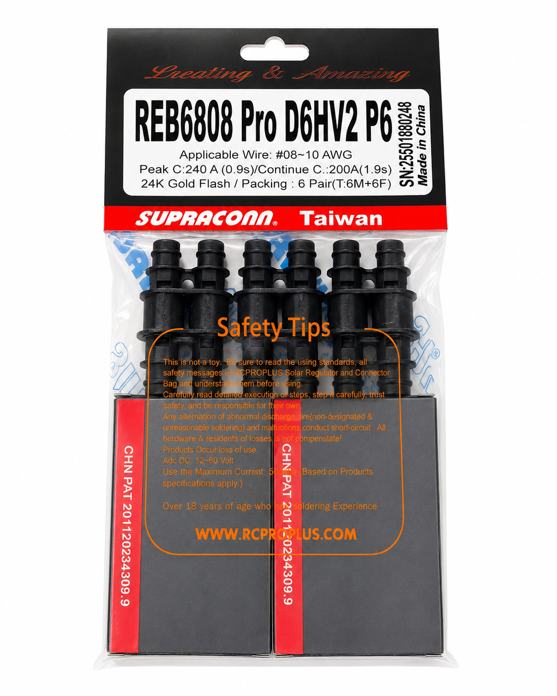 RCPROPLUS REB6808 PRO D6HV2 P6 6mm Connector Set