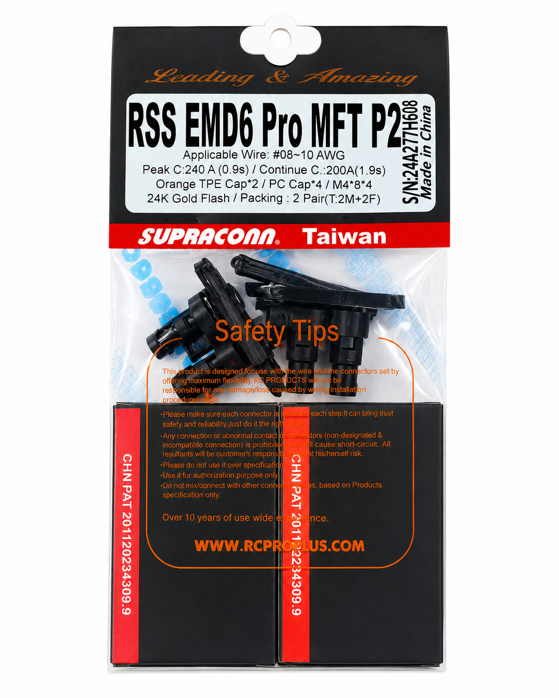 RCPROPLUS RSS EMD6 PRO MFT P2 6mm Straight Socket Connector