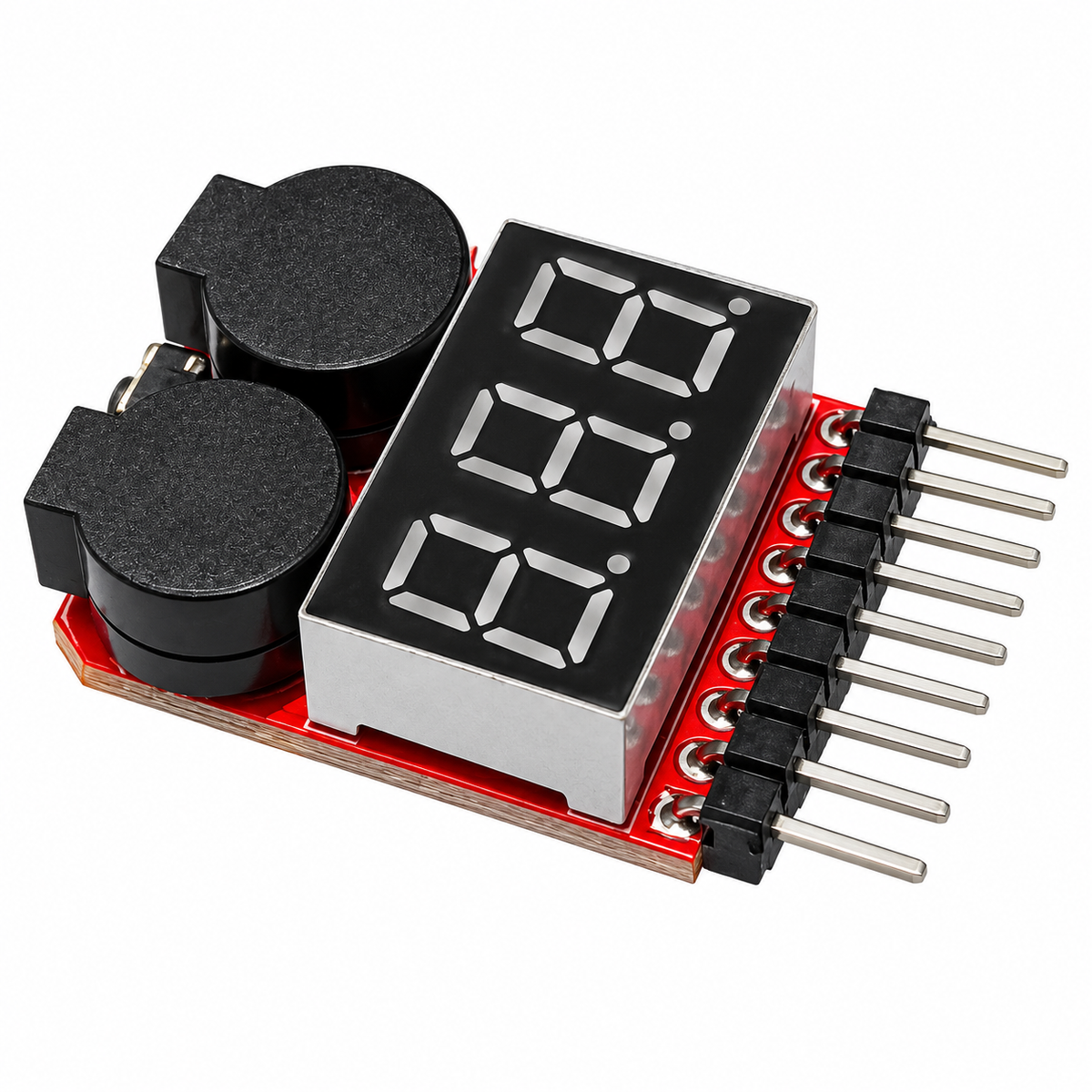 1-8S LiPo Battery Voltage Checker & Low Voltage Alarm - Bare Board