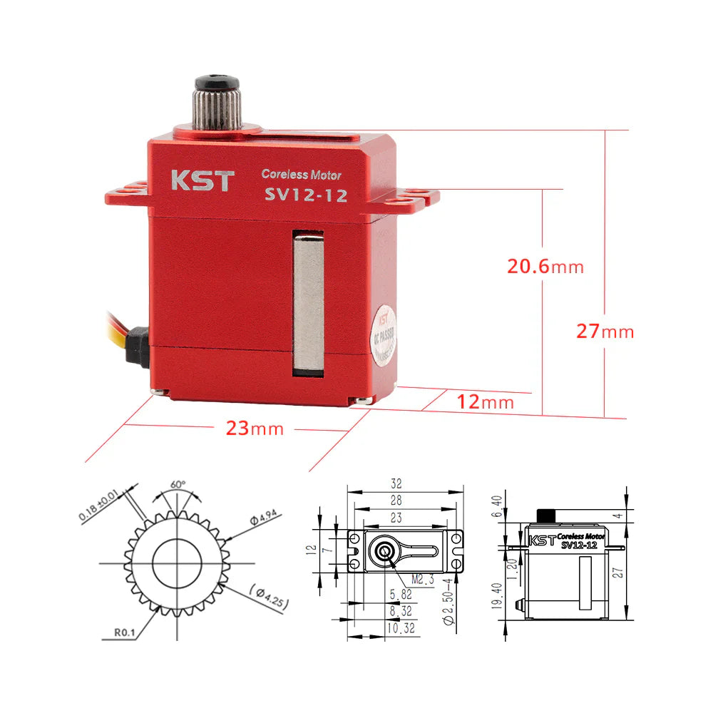 KST SV12-12 SHV High Voltage (3S) Micro Cyclic Servo