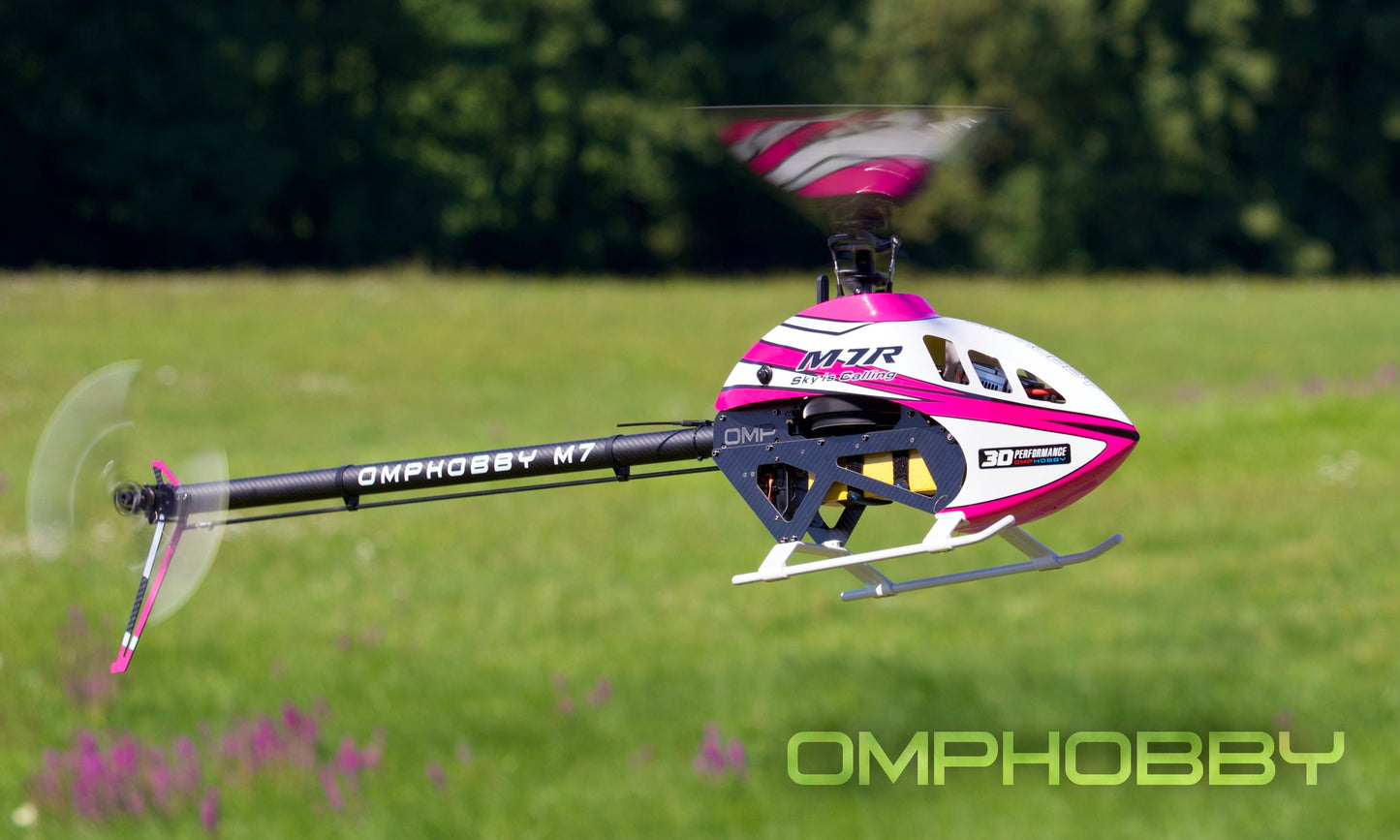 OMPHobby M7R Helicopter Kit (w/ main & tail blades) - Pink