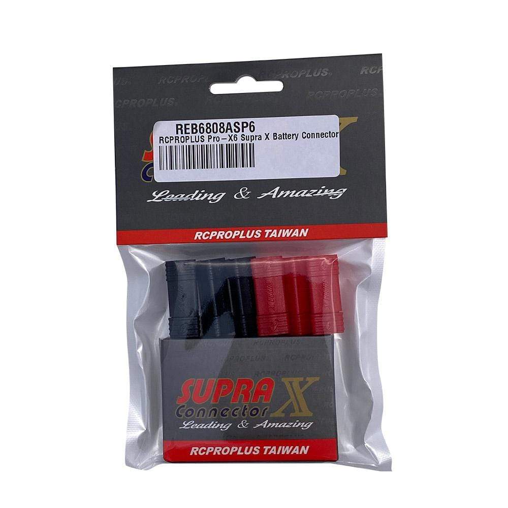 RCPROPLUS Pro-X6 Supra X Battery Connectors – 6 Sets (8–10 AWG)