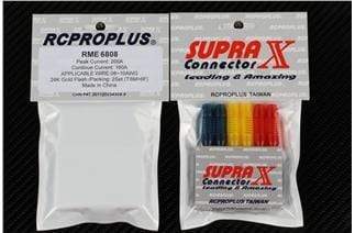 RCPROPLUS Supra X 6mm High-Current Motor Connectors – 2 Sets (8–10 AWG)
