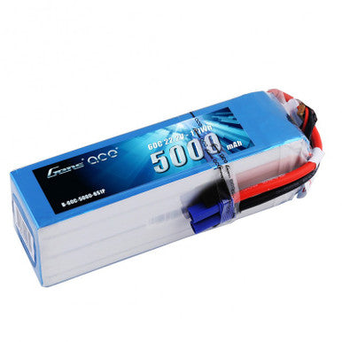 gens ace lipo 6s 5000mah 60 c 22.2V 60C G-Tech Battery EC5 For Helicopter RC Drone US All GensAce batteries offer superior cell matching at the factory Gens Ace LiPo 5000mAh 60C