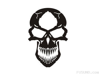 FUD-112MS Madness Skull Black decal 15cm x 10cm-5.9 x 3.9 inches