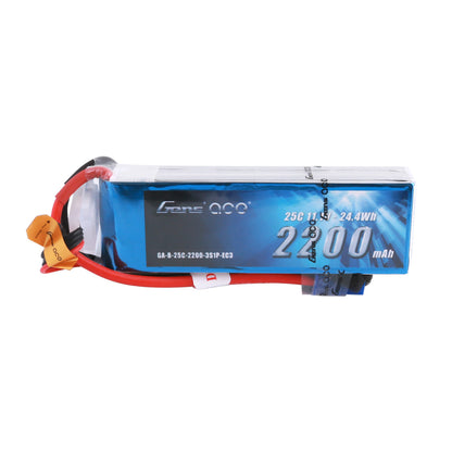 Gens Ace 2200mAh 3S 11.1V 25C Lipo Battery Pack With EC3 Plug