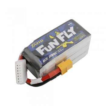 Tattu FunFly 1300mAh 100C 22.2V 6S1P lipo battery pack with XT60 Plug NEW!