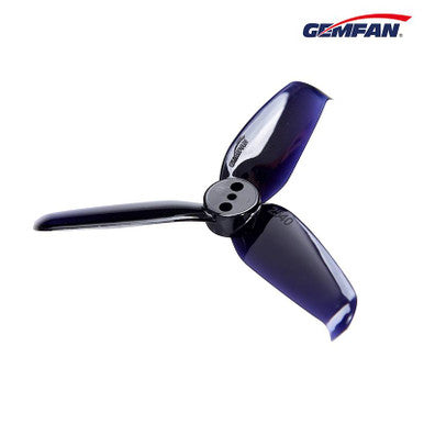 Gemfan 2540 TRI BLADE Props 4cw 4ccw (T-Style mount) - Black