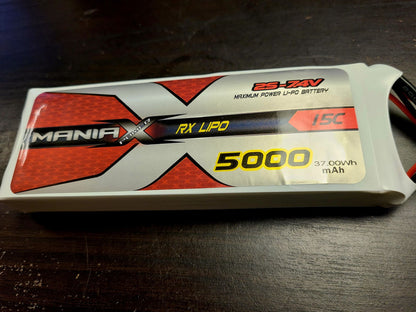 ManiaX 2S 5000mAh 15C 7.4V RX Lipo Battery