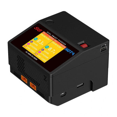 HOTA S6 AC 400W DC 325Wx2 15Ax2 Dual Channel Lipo Charger for 1-6S LiHv/LiPo/LiFe/Lilon Battery