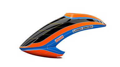 05122 Canopy LOGO 550 SX V3 Neon-orange/blue