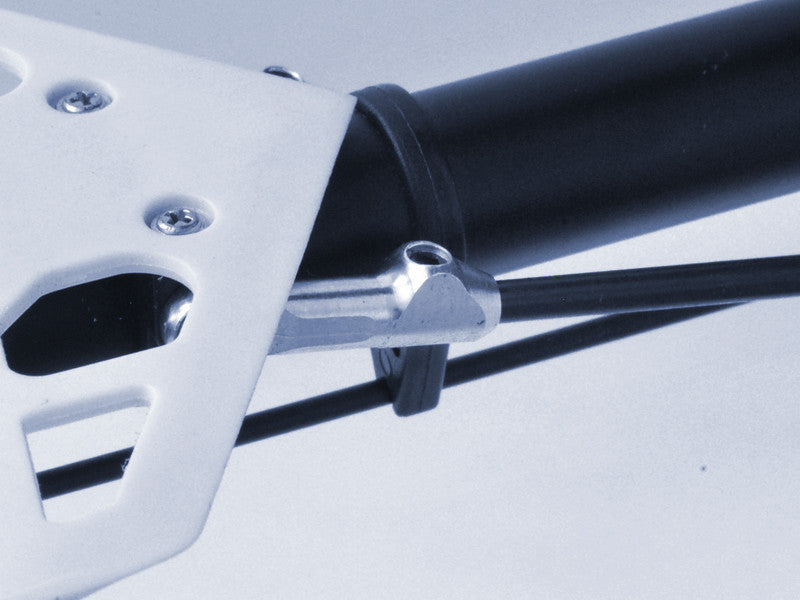 LX0328 - 450 X - Mini Protos - Heavy Duty Tail Boom Support Assembly - Silver