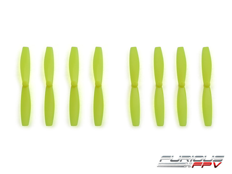 FuriousFPV High Performance 66mm Plastic Propellers (Green Yellow, 4CW & 4CCW)
