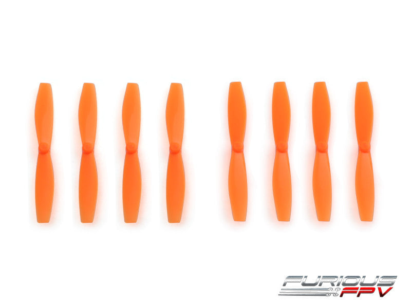 FuriousFPV High Performance 66mm Plastic Propellers (Orange Red, 4CW & 4CCW)