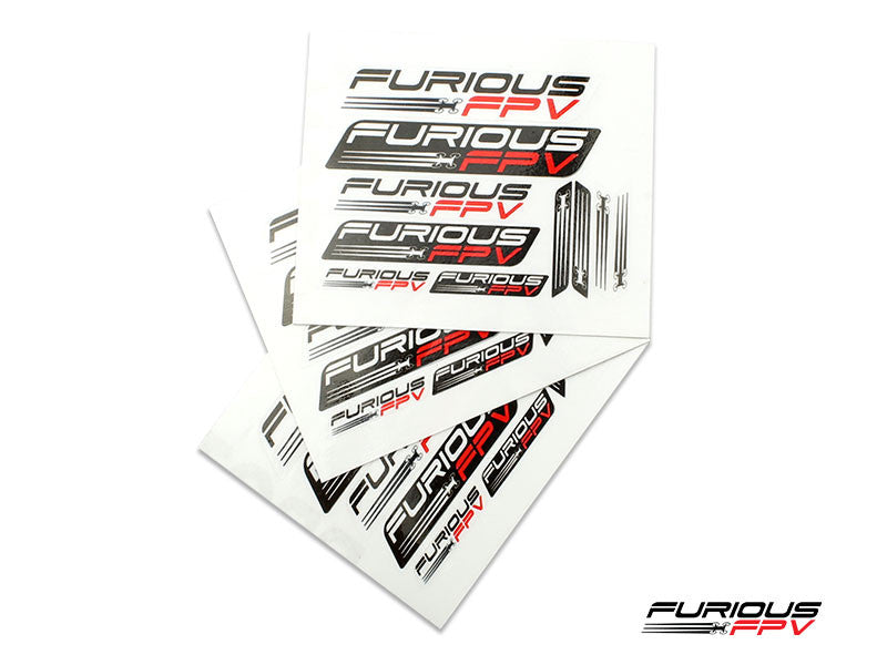 Furious FPV Stickers 105 x 150mm (3pcs) - transparent background