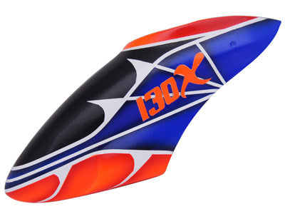 FUC-B130X006 FUSUNO Spiderman Airbrush Fiberglass Canopy - For 130 X Helicopter ***CLEARANCE***