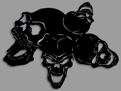 FUD-SK4 - FUSUNO 4 Skull Stencil (200mm x 150mm - 8inches x 6inches)