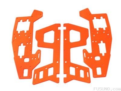 Fusuno New Painted Neon Orange Fiberglass Frame Set - Trex 450 Sport
