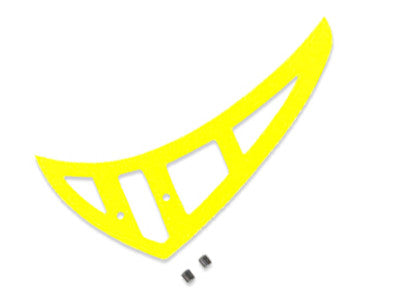 Fusuno Painted Neon Yellow Fiberglass Horizontal/Vertical Fins - Logo 400 1.5mm - ***CLEARANCE***