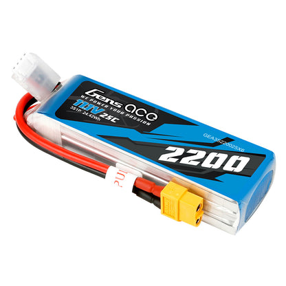Gens ace 2200mah 11.1V 3S 25C Lipo Battery Pack with XT60 Plug