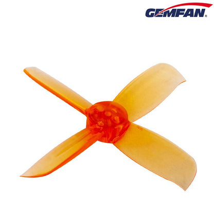 Gemfan Hulkie 2036 2x3.6x4 4-blade Prop (4cw, 4ccw) Clear Orange