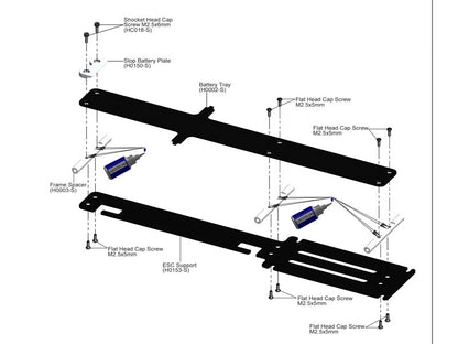 Aluminum CNC Battery Tray Stop - Goblin 630/700/770 [H0150-S]