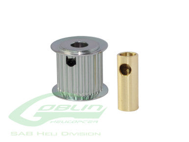 H0175-25-S - ALUMINUM MOTOR PULLEY 25T (FOR 6/8MM MOTOR SHAFT) - GOBLIN 770/GOBLIN 700 COMPETITION