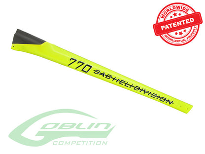 Carbon Fiber Tail Boom Yellow - Goblin 770 Competition [H0380-S]