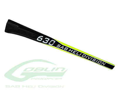 Carbon Fiber Tail Boom SAB Yellow/Carbon - Goblin 630 Competition [H9044-S]