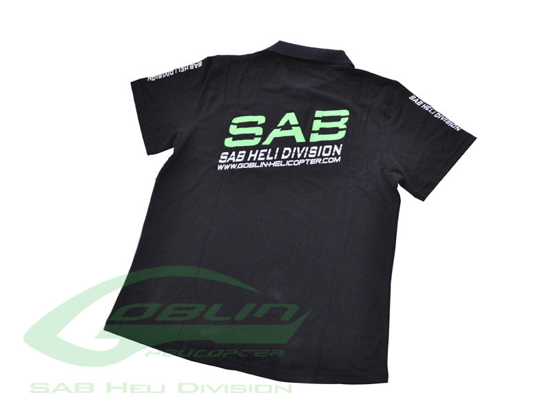 SAB HELI DIVISION Black Polo Shirt - Size L [HM027-L]