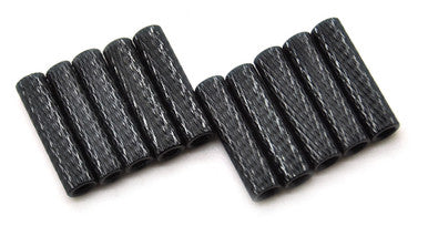 20mm M3 Knurled Standoffs Anodised BLACK 10pcs