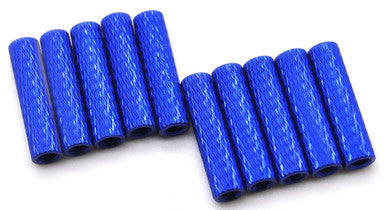 20mm M3 Knurled Standoffs Anodised BLUE 10pcs