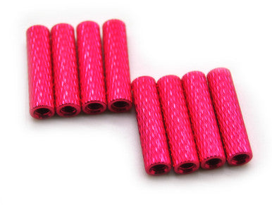 20mm M3 Knurled Standoffs Anodised PINK 8pcs