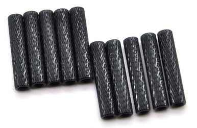 25mm M3 Knurled Standoffs Anodised BLACK 10pcs