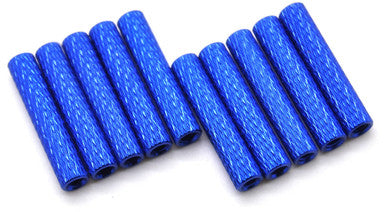 25mm M3 Knurled Standoffs Anodised BLUE 10pcs