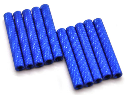 35mm M3 Knurled Standoffs Anodised BLUE 10pcs