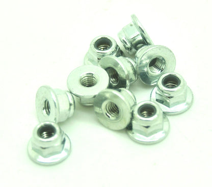 M3 Carbon Steel Flanged Locknuts (for m3 screws) 10pcs