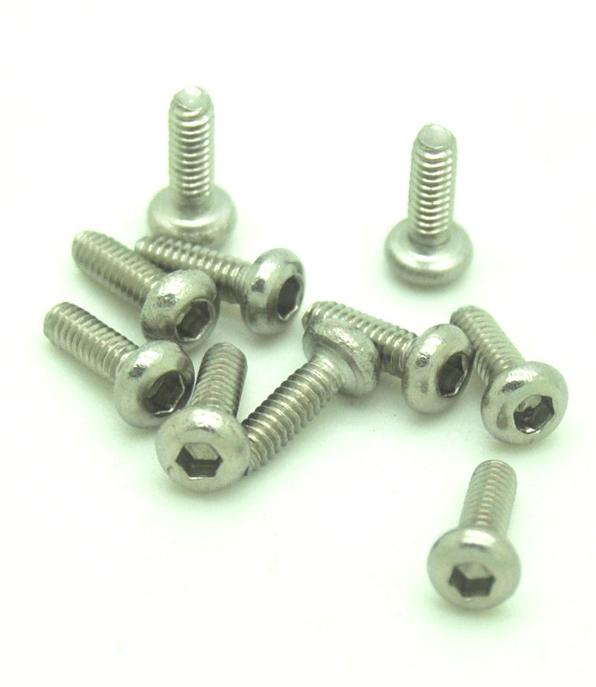 M2x6mm Hex Socket Round Head 304 Stainless steel Screw 10pcs